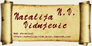 Natalija Vidnjević vizit kartica
